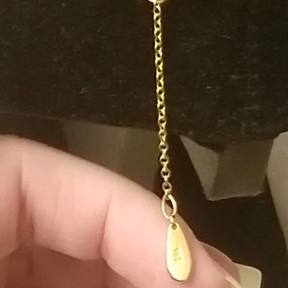 MAYORS BIRKS .50 TRIOLOGY 3 ROUND DIAMOND SOLITAIRE 18k CHAIN PENDANT NECKLACE